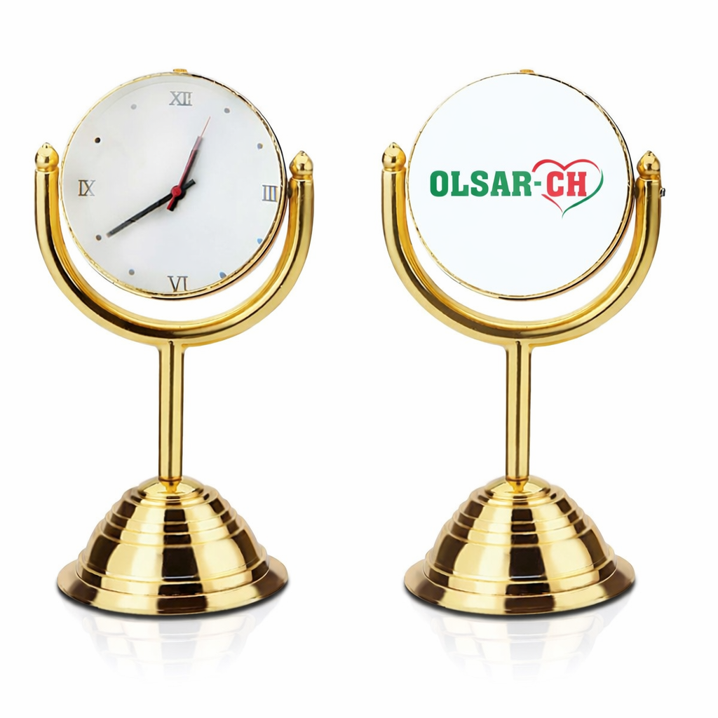 Orbit Gold Desk Clock