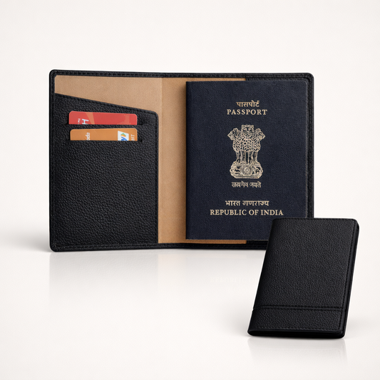 Premium Leather Passport Holder & Card Wallet