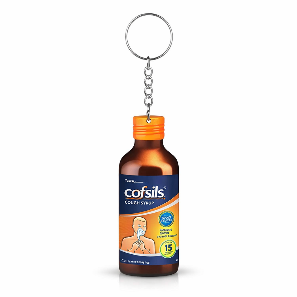 Syrup Bottle Keychain (Pharma Promotional Miniature)