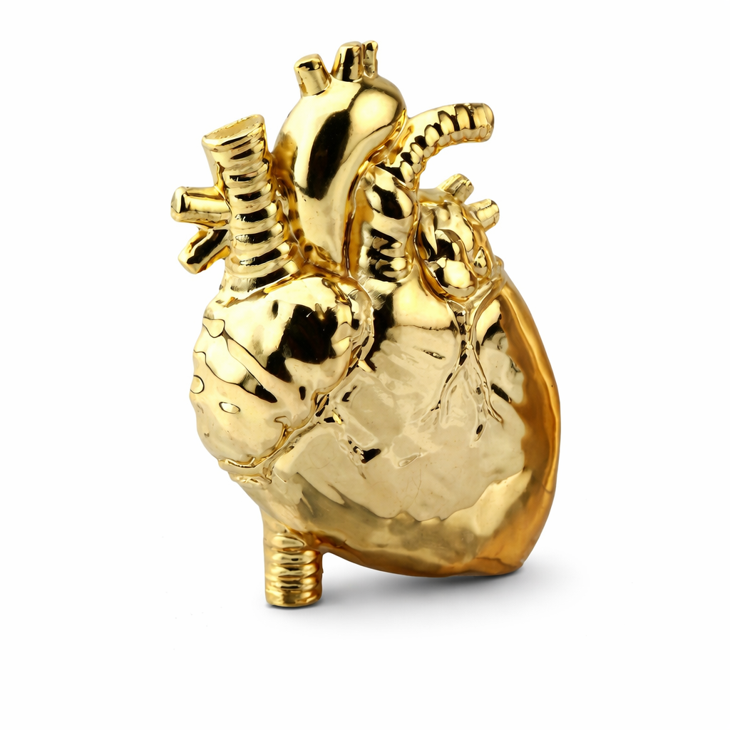 Gold Heart Paperweight
